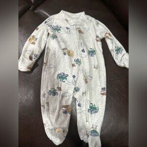 Carter's Cream One Piece with Vehicle Print